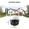DEKCO 2K Solar Security Camera Wireless Outdoor, 360 Degree Panoramic PTZ Home Surveillance System with Spotlight and Sound Alarm, Night Vision, Motion Detection, 2 Way Talk, Requires 2.4GHz WiFi view 2