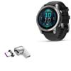 BoxWave Adapter Compatible with Garmin Fenix E (47mm) - MagnetoSnap PD Angle Adapter, Magnetic Charging Connector Device Saver - Metallic Silver view 1