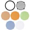 Westcott Twist Lock Mount Grid and Gel Pack for FJ80 - Includes 30-Degree Honeycomb Grid and (2) CTO, CTB, Window Green, Diffusion & Clip view 1