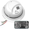 Night Vision 2K HD Smoke Detector WiFi Spy Camera P2P Wi-Fi Fire Alarm Hidden Nanny Cam Spy Camera, Ceiling Mount, 110V AC Connector (Invisible NV IR 9120 Model/Video Only: No Audio) view 1