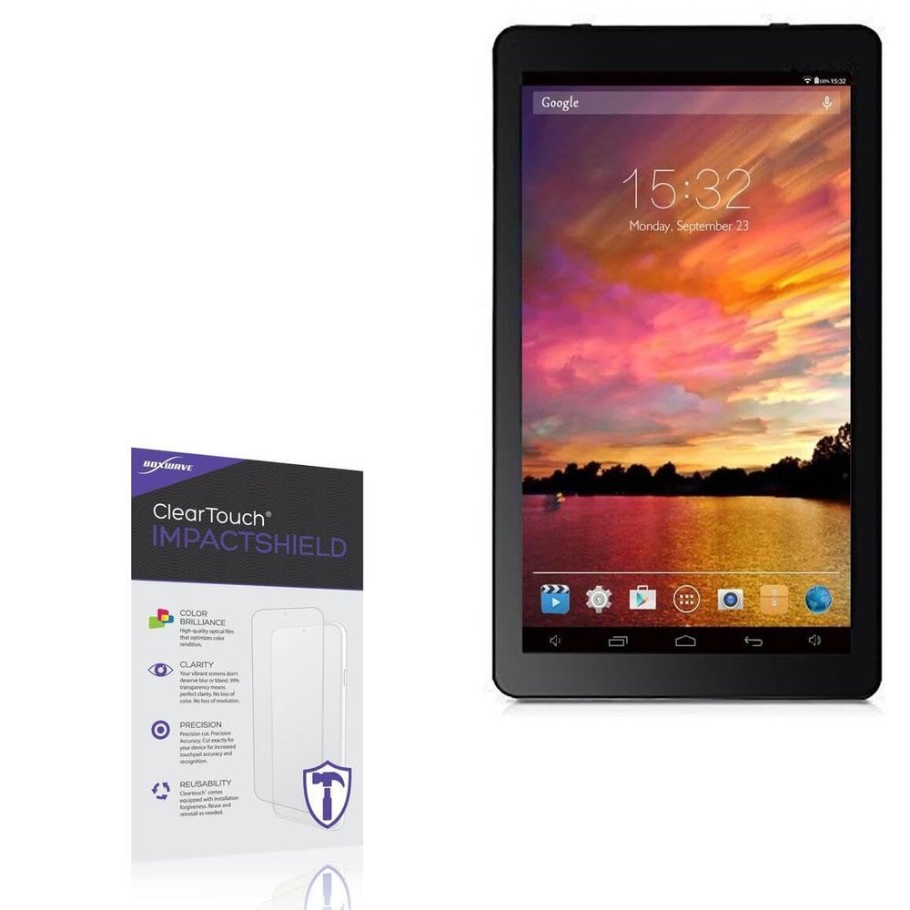 BoxWave Screen Protector Compatible with iRulu eXpro X2Plus - ClearTouch ImpactShield (2-Pack), Impenetrable Screen Protector Flexible Film