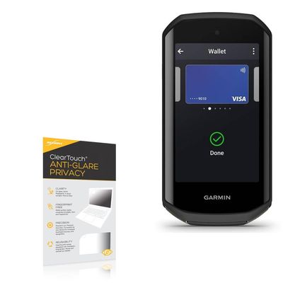 BoxWave Screen Protector Compatible with Garmin Edge 1050 - ClearTouch Anti-Glare Privacy (2-Pack), Privacy Screen Protector Flexible Film Anti-Glare