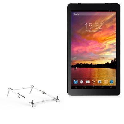 BoxWave Stand and Mount Compatible with iRulu eXpro X2Plus - Pocket Aluminum Stand 3-in-1, Portable Multi Angle Viewing Riser - Metallic Silver