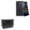 BoxWave Case Compatible with iRulu V3 - Elite Leather Messenger Pouch, Synthetic Leather Cover Case Envelope Design - Jet Black view 1