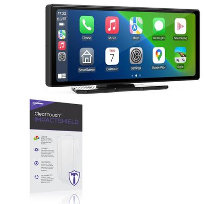 BoxWave Screen Protector Compatible with APHQUA Wireless Portable Carplay and Android Auto - ClearTouch ImpactShield (2-Pack), Impenetrable Screen Protector Flexible Film