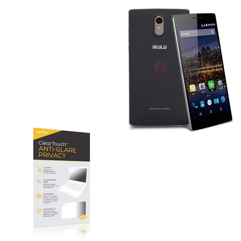 BoxWave Screen Protector Compatible with iRulu V3 - ClearTouch Anti-Glare Privacy (2-Pack), Privacy Screen Protector Flexible Film Anti-Glare