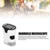 1000X Handheld Microscope, Portable Digital Microscope with 2 Inch Color Screen, FHD 10MP Photo Video Fill Light 6 Sample Slides, Handheld Miniscope (White) view 2