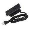 1500W Conference Recessed Power Strip Socket Drawer Desk Outlet with 2 AC Sockets 2 USB Ports Space Saving Power Station 1.5m Cord for Furniture Home Office Use (Black) view 2
