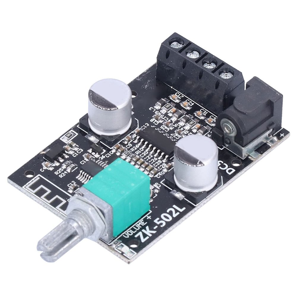 ZK502L Bluetooth Amplifier Board, BT 5.0 Stereo Digital Audio Amplifier Module for DIY Speakers, DC 5-24V