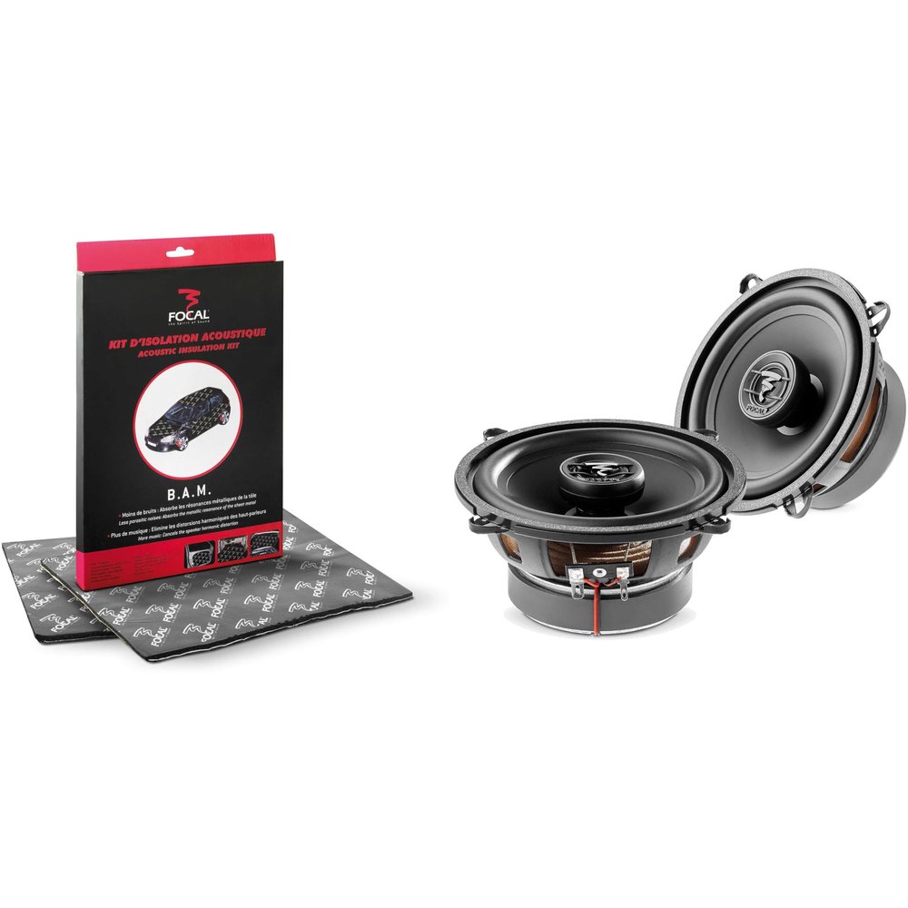 Focal ACX130 Auditor EVO Series 5.25" 2-Way Coaxial Speaker Kit BAM Acoustic Insulation kit