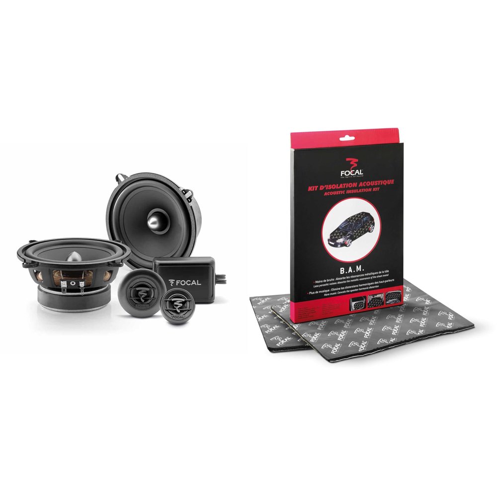 Focal ASE130 Auditor EVO Series 5.25" 2-Way Component Speaker Kit BAM Acoustic Insulation kit