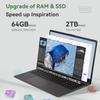HP 255 G10 Professional Business Laptop, AMD Ryzen 7 7730U, 15.6" FHD IPS Display, 32GB RAM, 1TB SSD, HDMI, Wi-Fi 6, Webcam, Windows 11 Pro, Black, with Thunderobot ML101 Green Wireless Mouse view 4
