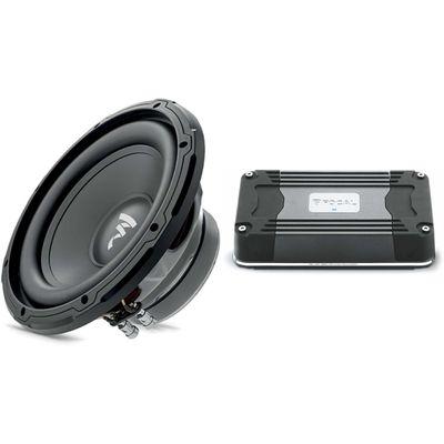 Focal FDS-1.350 1 Channel Amplifier 1 x 350 W and SUB 10 Dual 10" Subwoofer, Dual 4-Ohm Voice Coil, 250W RMS - 500 W MAX