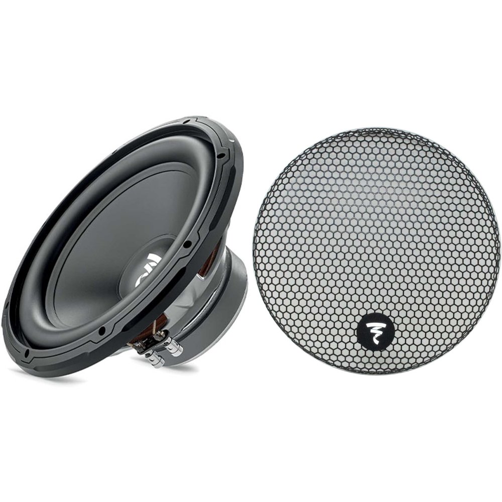 Focal SUB 12 12" Subwoofer, Single 4-Ohm, 300 W RMS - 600 W MAX and GR 12-12" Grille for Subwoofer Line