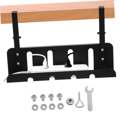 BUTIFULSIC Under Desk Rack Sturdy Cord Organizer Simple Design for Easy Installation Space-Saving for Workspaces