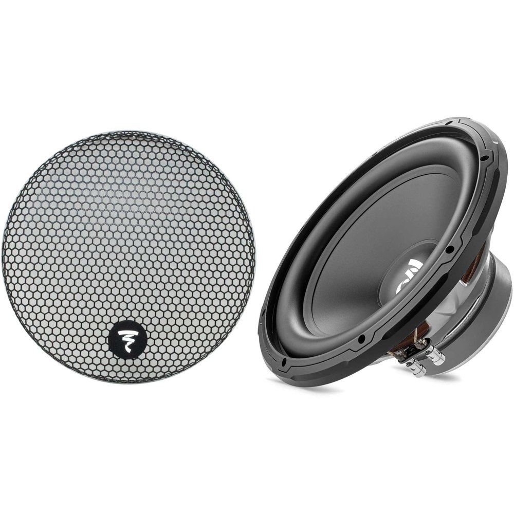 Focal SUB 12 Dual 12" Subwoofer, Dual 4-Ohm 300W RMS - 600 W MAX and GR 12-12" Grille for Subwoofer Line