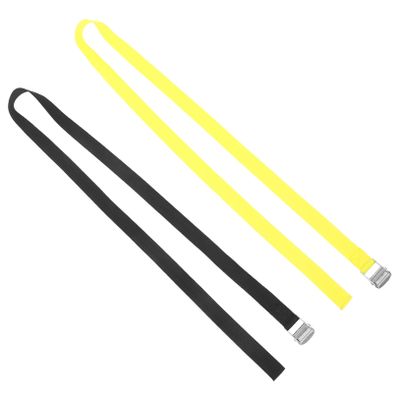 BCOATH 2pcs Adjustable Polyester Cargo Straps Durable Ratcheting Tie-Downs for Bikes Luggage and Outdoor Use Securing Items Black Yellow
