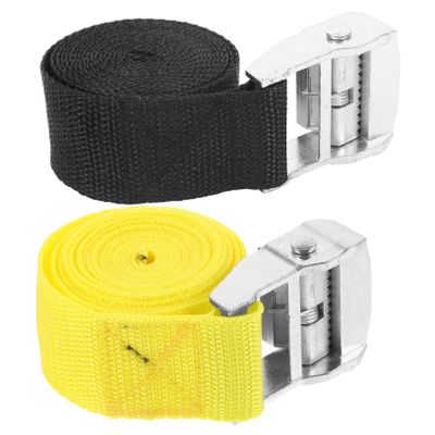 2pcs Ratchet Strap Polyester Cargo Tie Down Motorcycle Luggage
