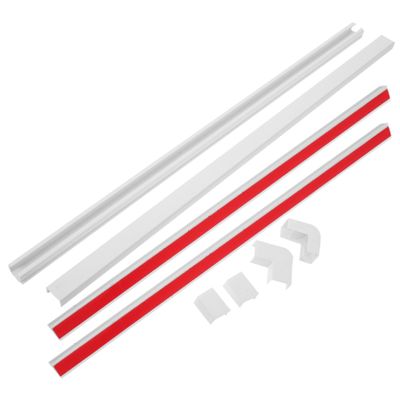 BUTIFULSIC Cable Hider Wall Strip Easy Install Cord Concealer for Wall Mounted Tvs Fire Resistant Cable Management System White Organize Cords for Tidy Space