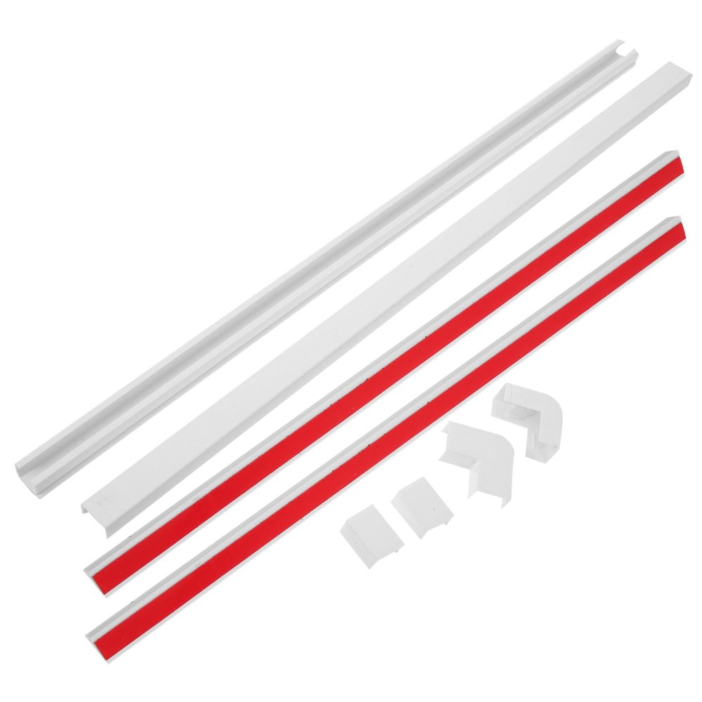 BUTIFULSIC Cable Hider Wall Strip Easy Install Cord Concealer for Wall Mounted Tvs Fire Resistant Cable Management System White Organize Cords for Tidy Space