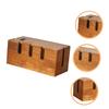 ABOOFAN Organizer Box Wooden Cord Concealer Cover for Desk Multi-Functional Storage for Wires Chargers and Electrical Accessories view 2