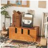 ABOOFAN Organizer Box Wooden Cord Concealer Cover for Desk Multi-Functional Storage for Wires Chargers and Electrical Accessories view 4