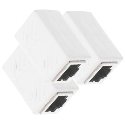 MERRYHAPY 3Pcs Female to Female Ethernet Coupler Adapter Compatible with Cate Network Cables Ethernet Extender Connector for High-Speed LAN Connection and Reliable Internet Networking