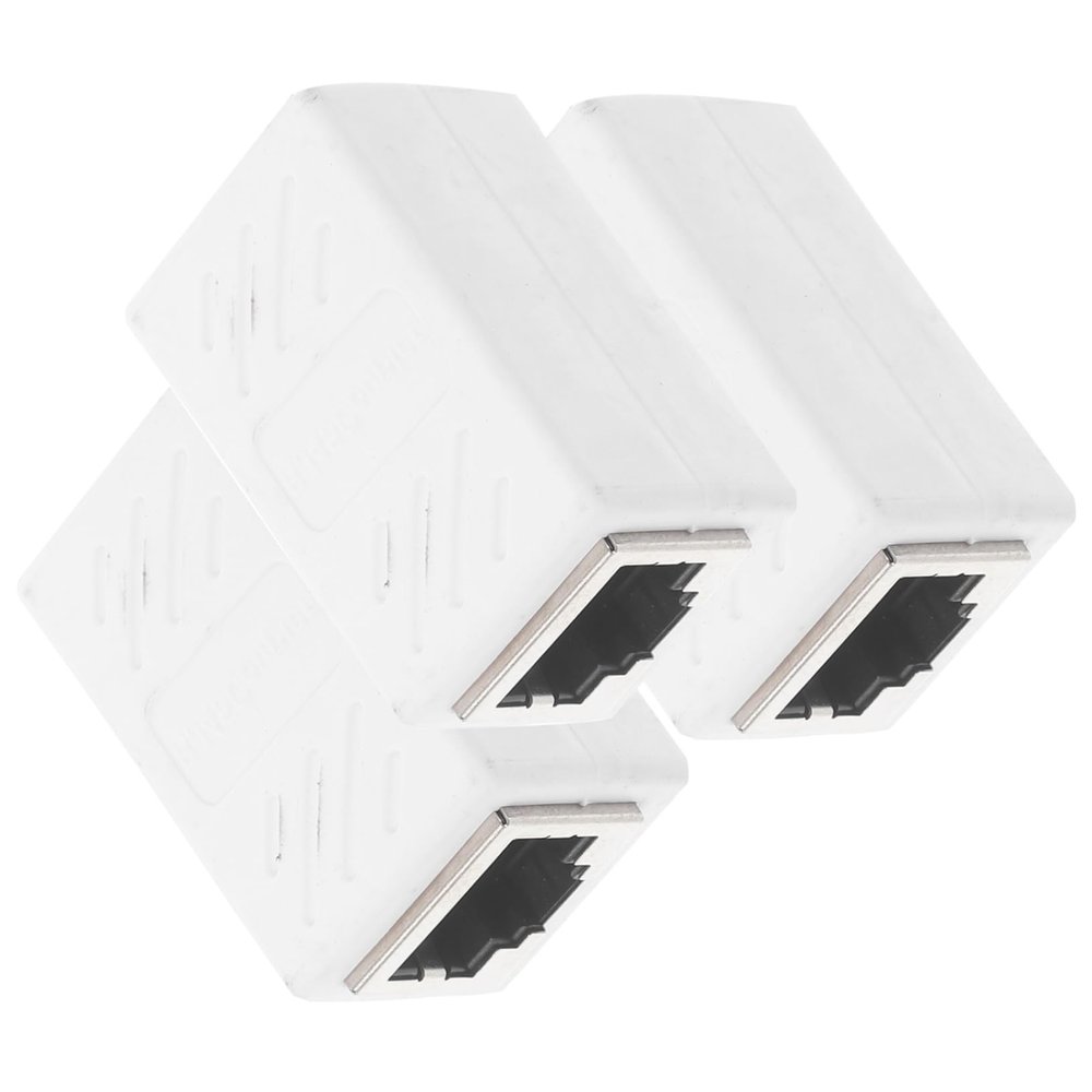 MERRYHAPY 3Pcs Female to Female Ethernet Coupler Adapter Compatible with Cate Network Cables Ethernet Extender Connector for High-Speed LAN Connection and Reliable Internet Networking