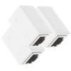 MERRYHAPY 3Pcs Female to Female Ethernet Coupler Adapter Compatible with Cate Network Cables Ethernet Extender Connector for High-Speed LAN Connection and Reliable Internet Networking view 1