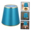 SEWOART Modern Fabric Drum Lampshade Round Decorative Light Shade for Table Desk Floor Lamps Easy Install Elegant Design Dark Green with Gold Trim view 4