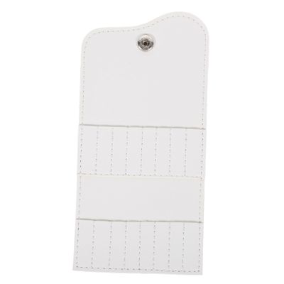 WOONEKY Nail Drill Bits Storage Organizer Bag, 16 Holes Artificial Leather