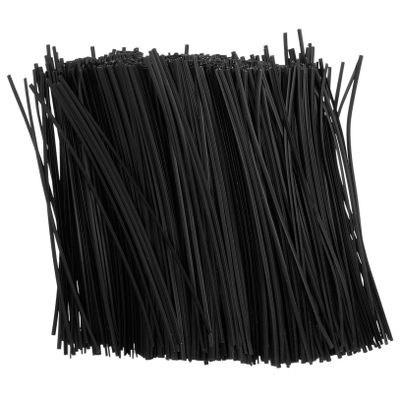 Yardenfun 1000pcs Black Plastic Coated Iron Wire Ties Durable Cable Wrap Organizer for Home Office and Travel Use Flexible Reusable Cord Tie Kit for Easy Organization