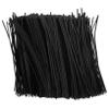 Yardenfun 1000pcs Black Plastic Coated Iron Wire Ties Durable Cable Wrap Organizer for Home Office and Travel Use Flexible Reusable Cord Tie Kit for Easy Organization view 1