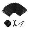 Yardenfun 1000pcs Black Plastic Coated Iron Wire Ties Durable Cable Wrap Organizer for Home Office and Travel Use Flexible Reusable Cord Tie Kit for Easy Organization view 3