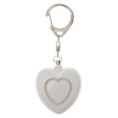 FELTECHELECTR Personal Alarm Keychain Heart-Shaped Led Security Alarm for Women Compact Self- Device Loud Siren Emergency Keychain for