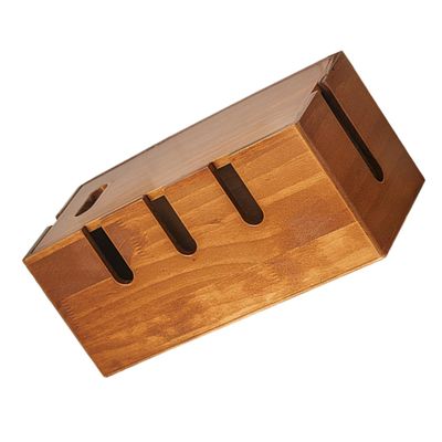 WHAMVOX Cable Organizer Box Wooden Power Cord Cover Cable Management Box for Modern Home Office