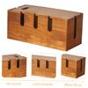 WHAMVOX Cable Organizer Box Wooden Power Cord Cover Cable Management Box for Modern Home Office view 3