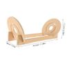 TINEASUR Vinyl Record Display Rack Sturdy Cd Organizer for Desktop Storage Stylish Holder for Albums Space-saving for Vinyl Collection Natural Finish for Home Decor view 3