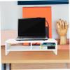 CIYODO Desktop Monitor Riser for Laptop Ergonomic Computer Stand with Extra Storage Space Sturdy White Design for Home Office Organization and Comfort view 3