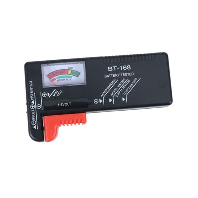KONTONTY Battery Test Aa AAA 9v Battery Tester Digital Volt Checker Easy to Use Color Coded Results (Model Bt-168)