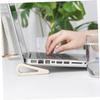 ARTIBETTER 4pcs Adjustable Laptop Riser Stand for Cooling Ergonomic Heightening Support Holder Compatible with MacBook Notebook and Tablets White Black view 4
