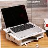 ARTIBETTER 1pc Laptop Cooling Stand Computer Display Rack Ergonomic Holder for Desk Use Space-Saving Storage White Small view 2