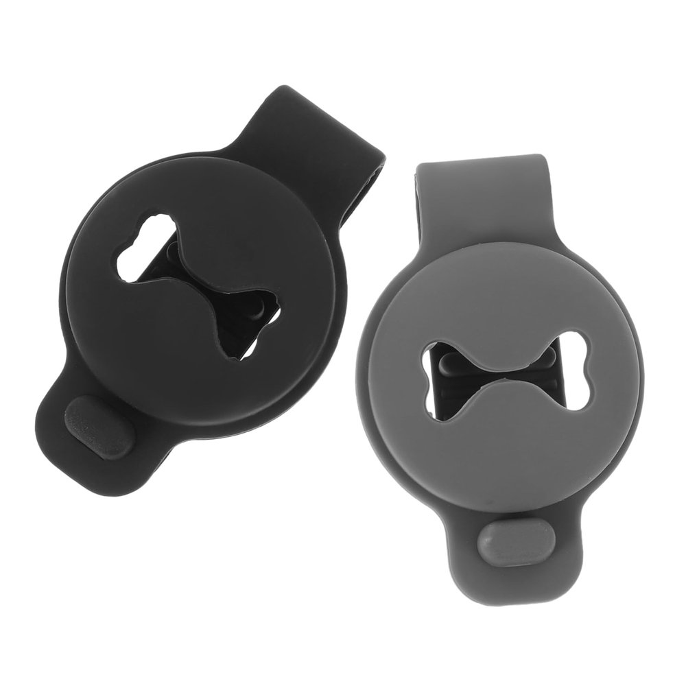 ARTIBETTER 2pcs Holder for Dogs Tracer Protective Cover Dog Bone Pattern GPS Collar Accessory Grey