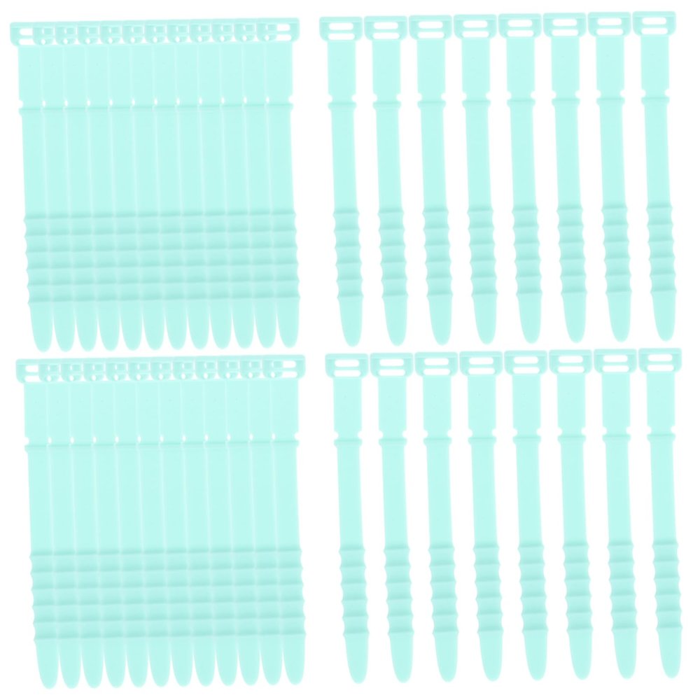 ARTIBETTER 50pcs Silicone Data Cable Organizer for Desktop Christmas Light Holder Softening Material Cord Winder Tidy up Charging Cords and Earphones
