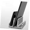 LIFKICH Silicone Alloy Laptop Riser Vertical Tablet Stand for Desk Easy to Use Gray view 4
