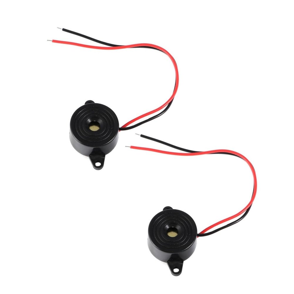 OSOLADY 6pcs Small Enclosed Piezo Alarm with Wires Loud Electronic Sound Compact Design for Security Applications and Industrial Use