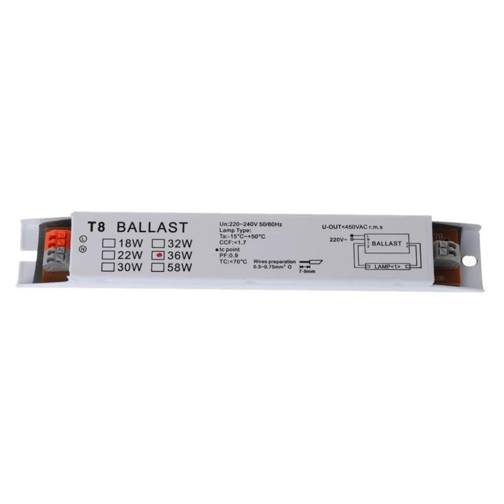 220-240V AC 36W Wide Voltage T8 Electronic Ballast Fluorescent Lamp Ballasts 1Pcs