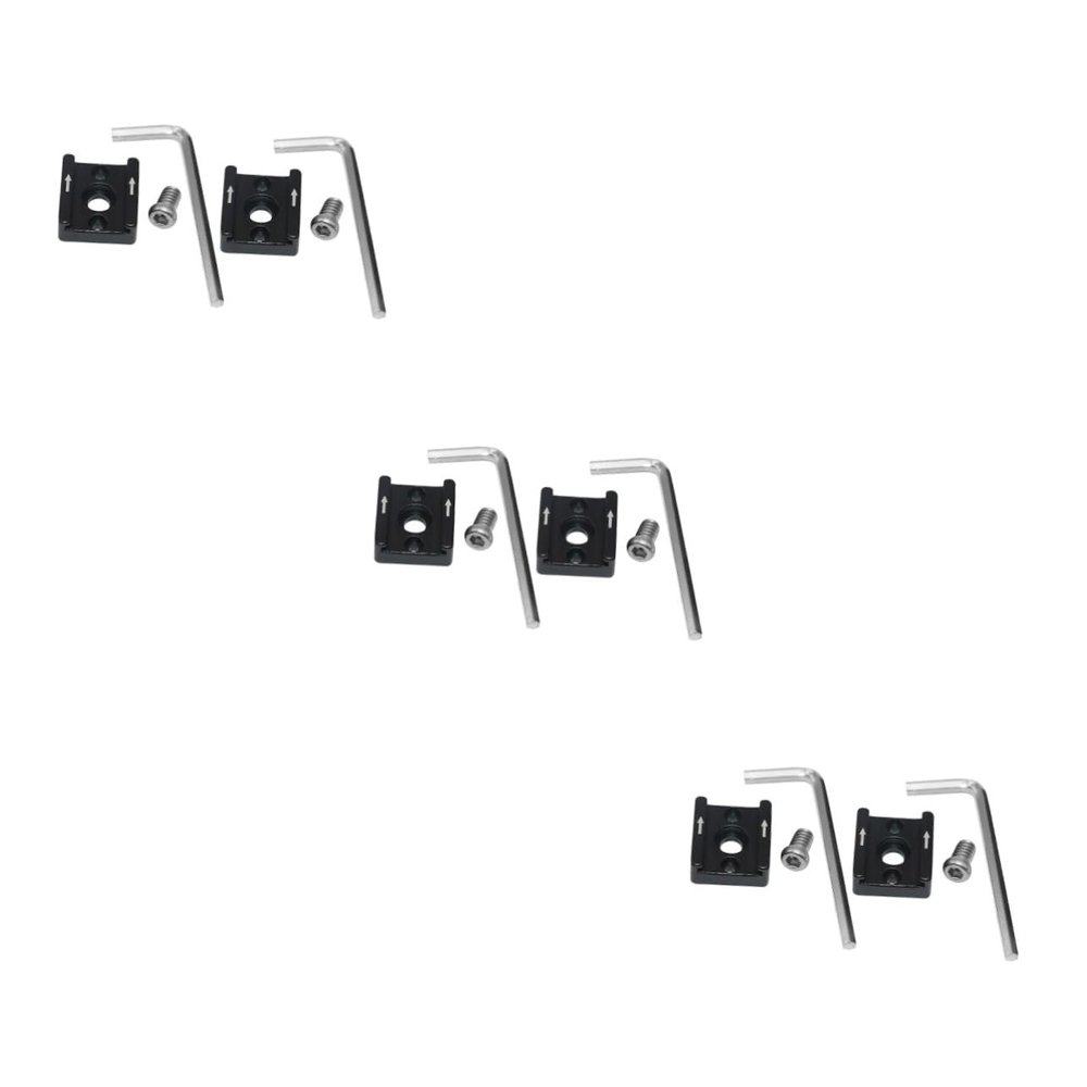ARTIBETTER 6sets Cold Shoe Flash Mount Adapter Base Cold Shoe Bracket for Compatible Flash Units for Photographers