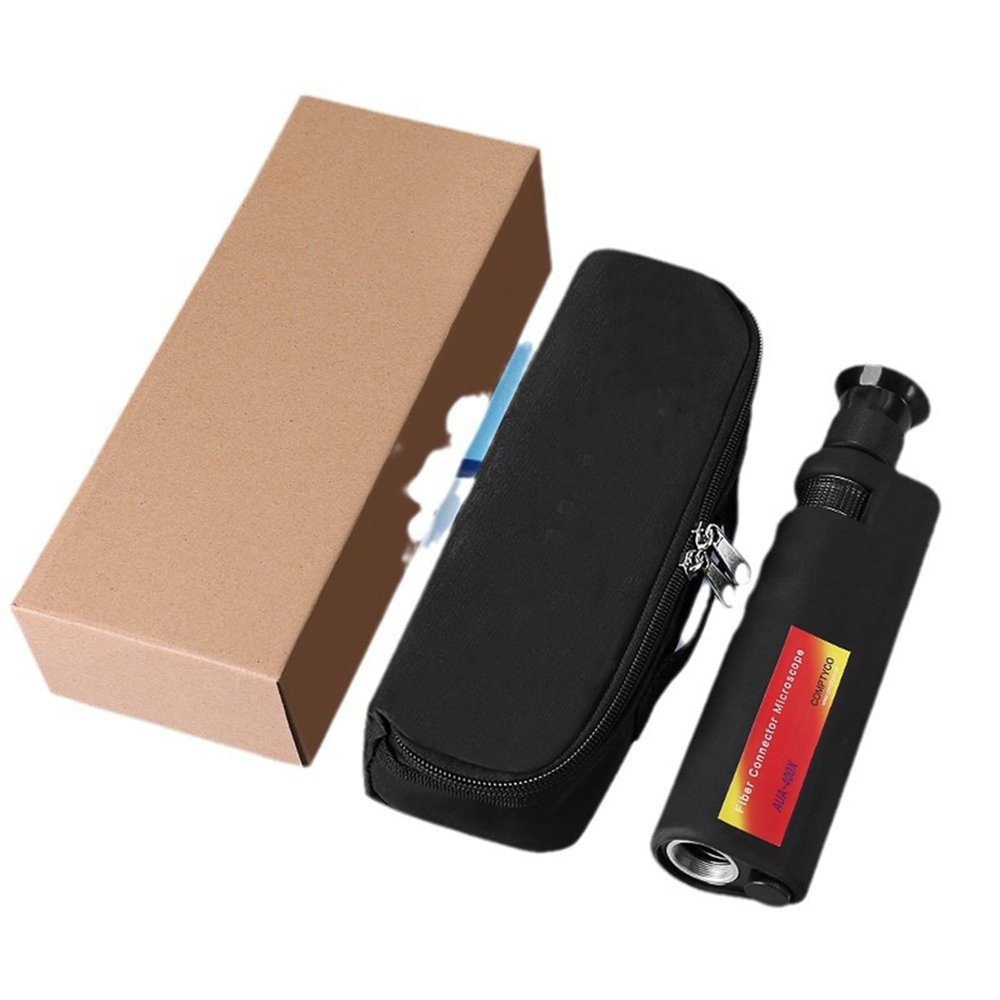 Fiber Cable Microscope Detector, Fiber Optical Microscope Inspection, 400X Magnification, with 2.5mm and 1.25mm Interfaces, for Inspecting Fiber Terminations