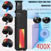 Fiber Cable Microscope Detector, Fiber Optical Microscope Inspection, 400X Magnification, with 2.5mm and 1.25mm Interfaces, for Inspecting Fiber Terminations view 2